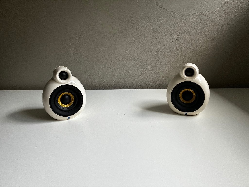 Scandyna Micropod SE Active speakers – design set – wit, Gebruikt, Minder dan 60 watt, Front, Rear of Stereo speakers, Ophalen