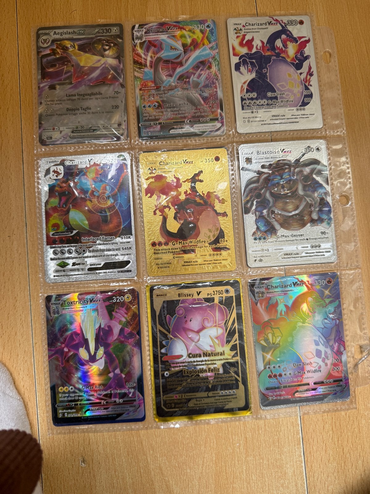 Pokémon Kaarten Collectie - Charizard, Blastoise, Aegislash, Ophalen of Verzenden, Zo goed als nieuw, Meerdere kaarten, Foil