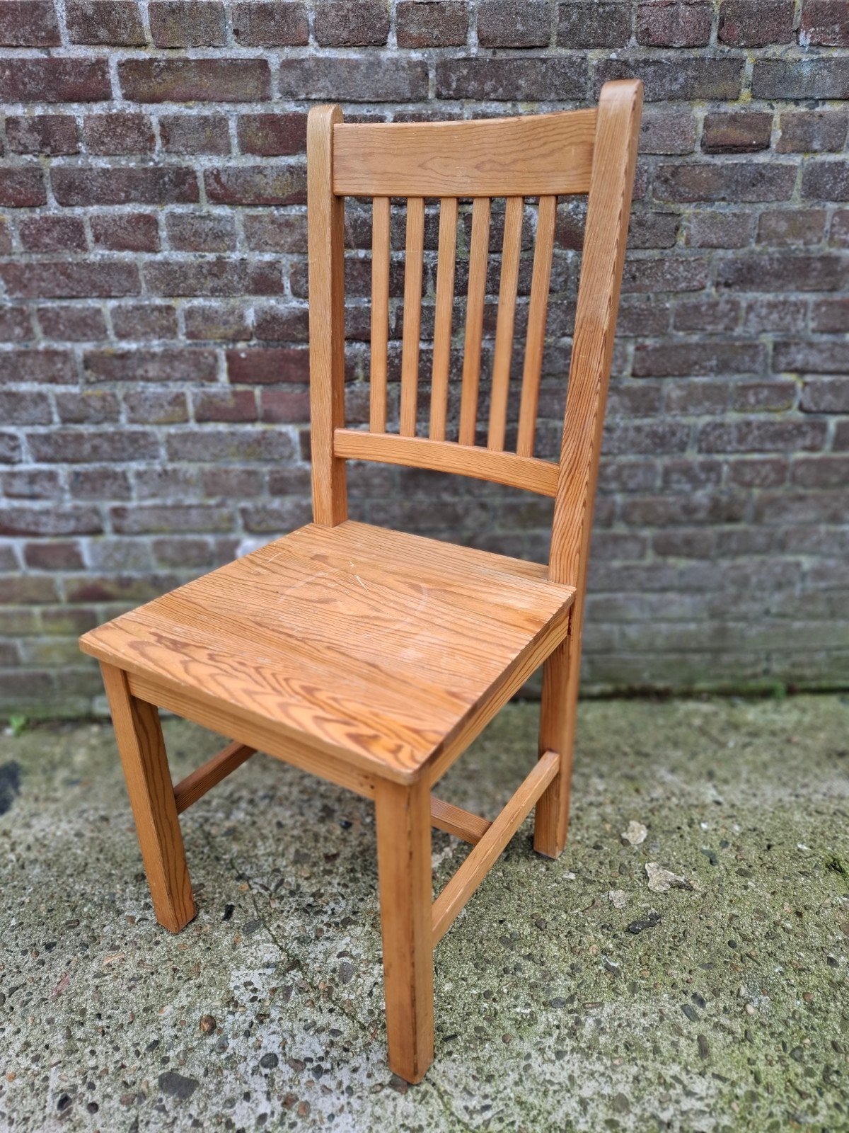Houten stoel, Huis en Inrichting, Ophalen, Gebruikt, Bruin, Eén