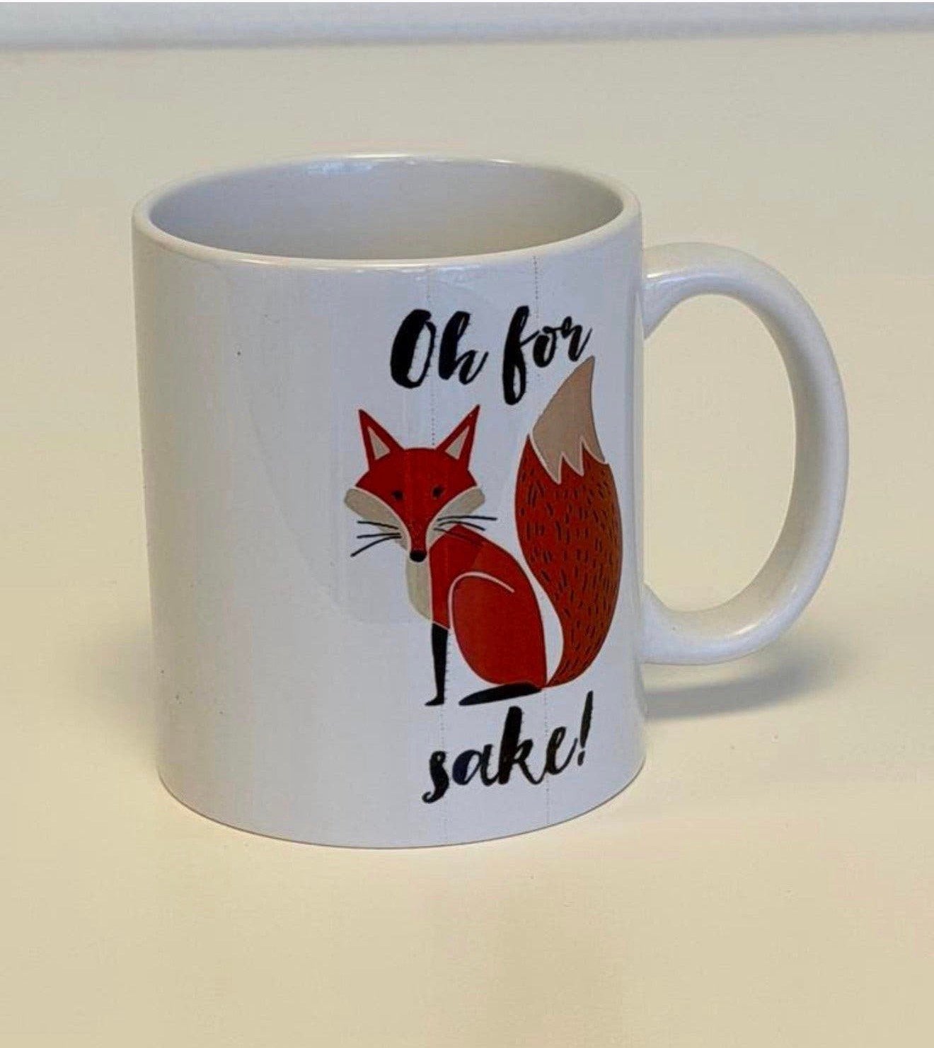 Oh For Fox Sake Mok Kom beker Keramiek Nieuw kerst vos funny, P, Keramiek, P, P
