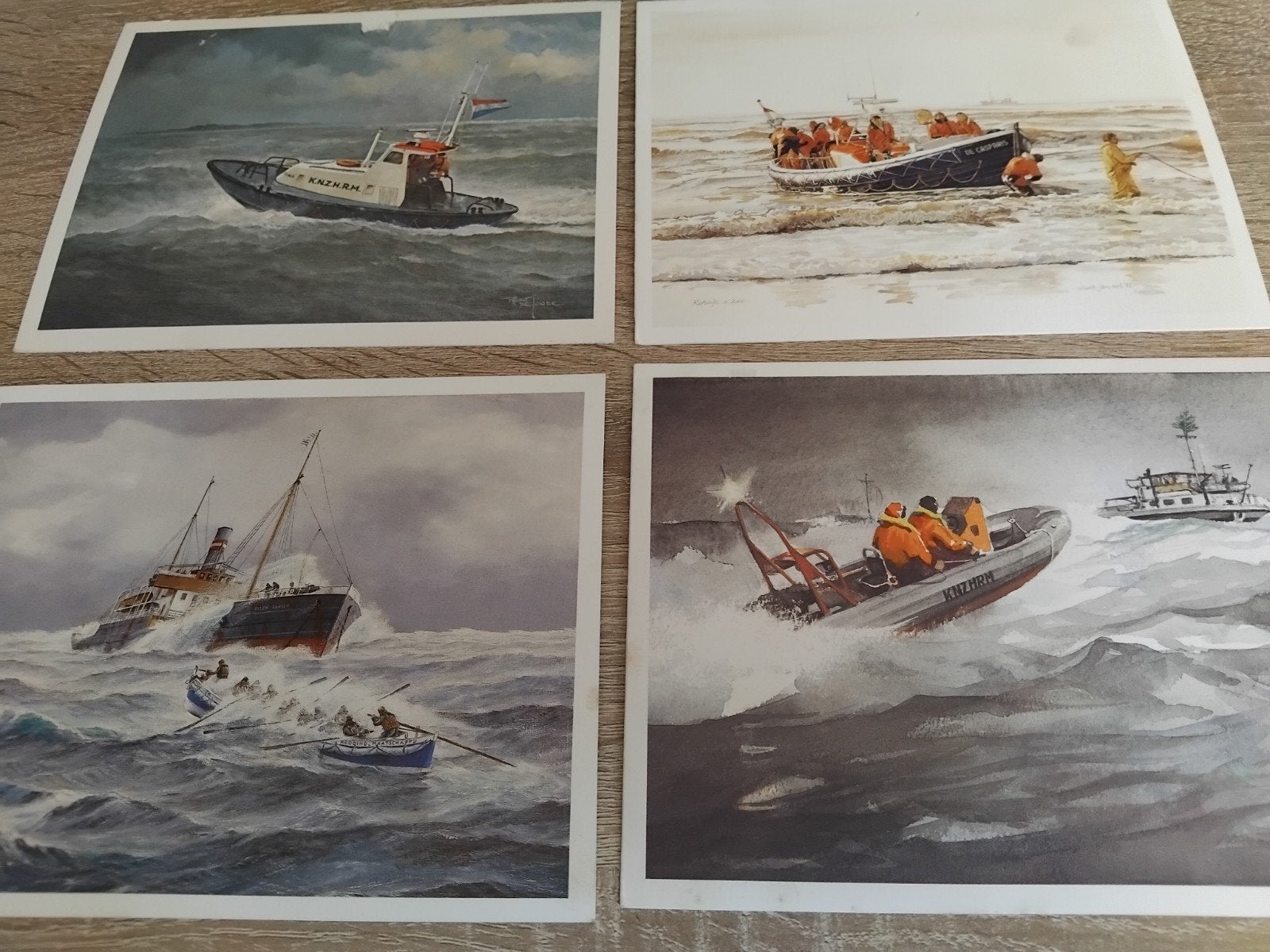 Set van 8 KNRM Reddingsboot Ansichtkaarten - Ongelopen, Ophalen of Verzenden, 1980 tot heden, Ongelopen, België en Luxemburg