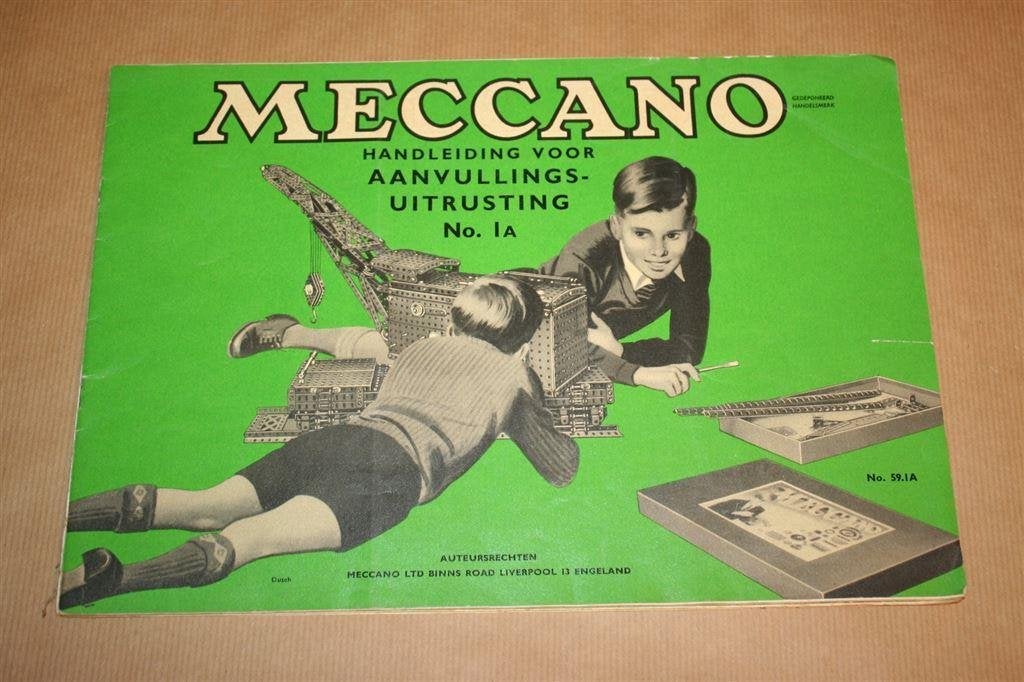 Meccano. Handleiding voor aanvullingsuitrusting No.1A, Ophalen of Verzenden