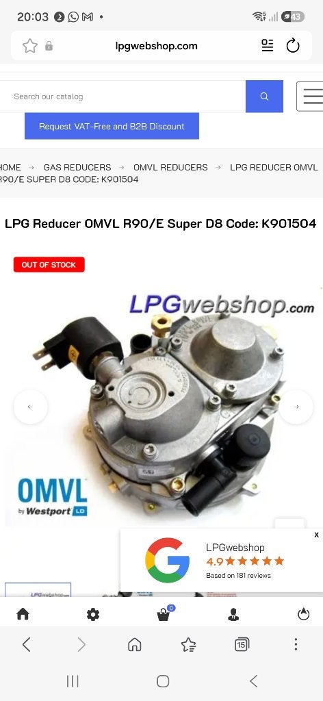 Gezocht LPG verdamper OMVL R90/E Super D8 Code: K901504, Auto-onderdelen, Ophalen of Verzenden, Gebruikt, Universele onderdelen