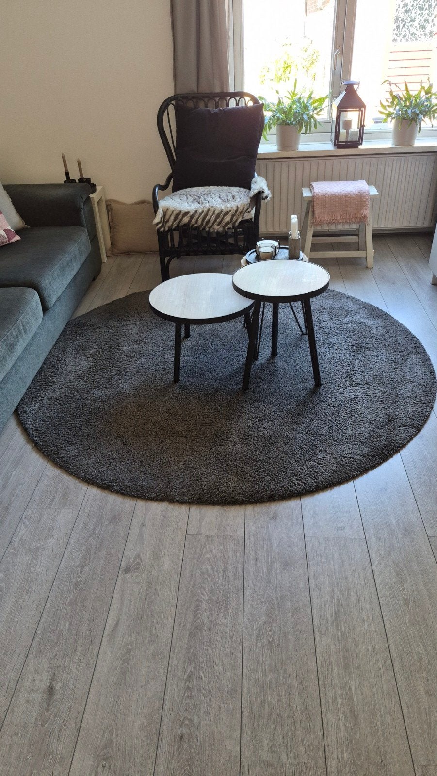 Ădum (Ikea) vloerkleed ø195m, Ophalen, Gebruikt, 150 tot 200 cm, Rond