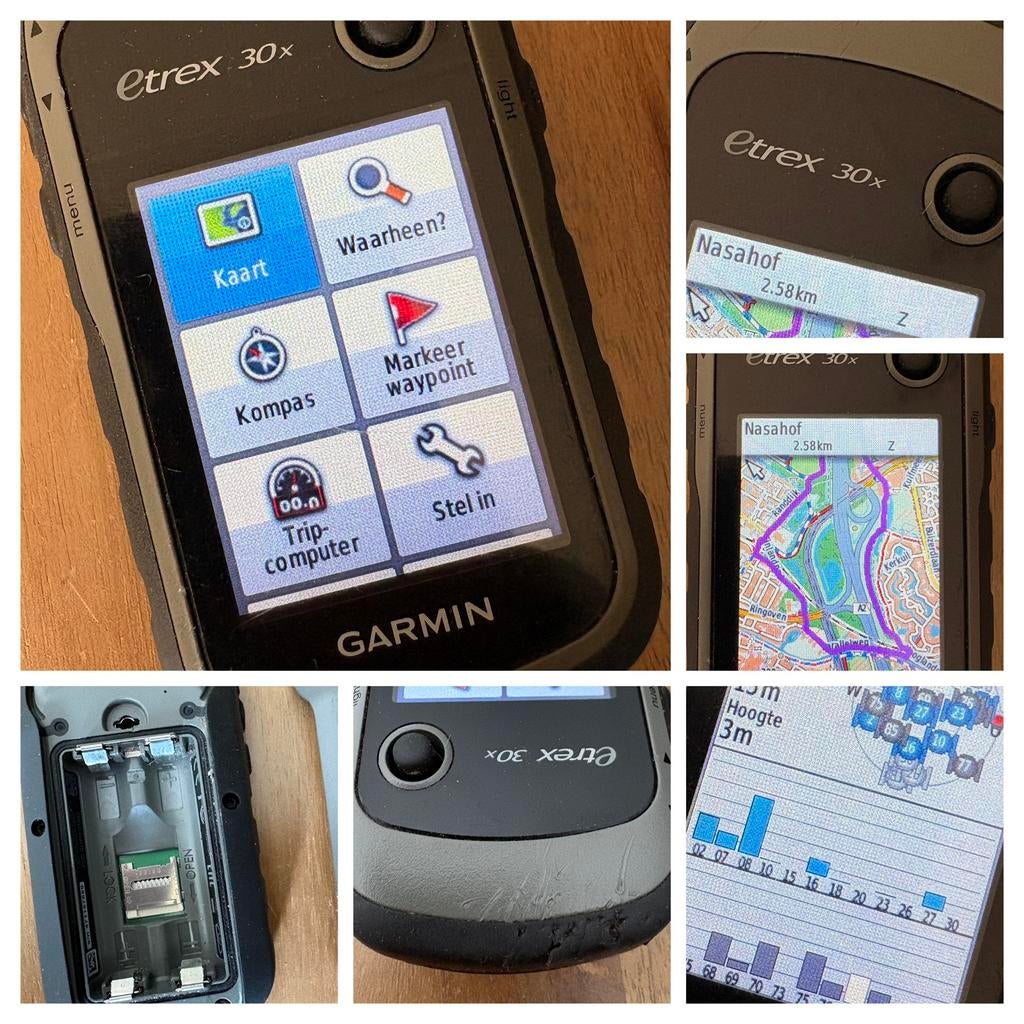 Garmin eTrex 30x met kaarten, Ophalen of Verzenden, Gebruikt, Navigatie of Gps