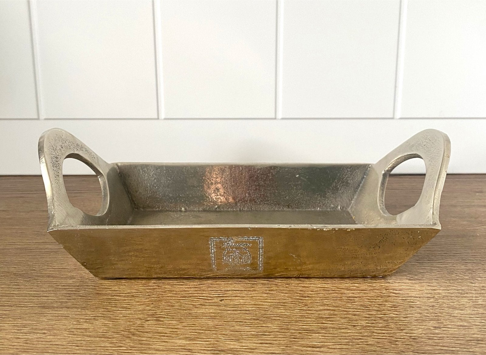 Riviera Maison Park Square Tray Raw - Dienblad, Met handvatten, Gebruikt, Ophalen of Verzenden, Metaal