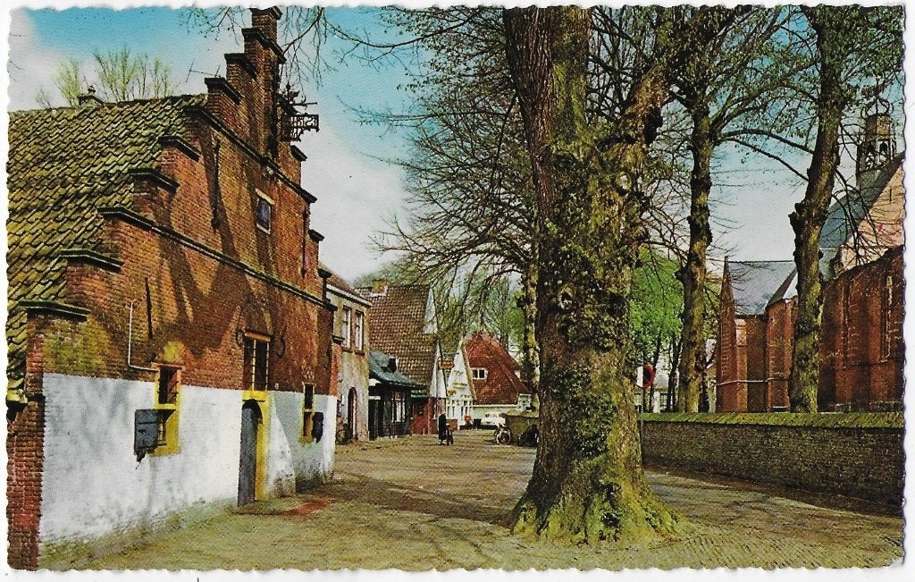 Q120 oude ansichtkaart bergen noord holland oude prinsweg, Ophalen of Verzenden, 1960 tot 1980, Gelopen, Noord-Holland