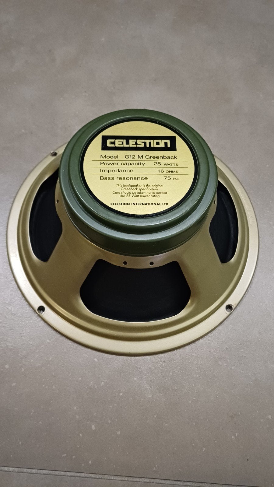 Celestion Greenback G12M 16 ohm - made in UK