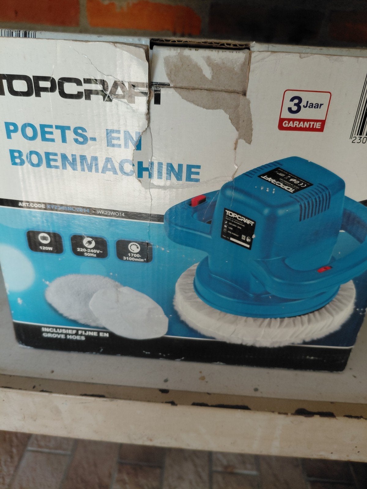 Topcraft Poets- en Boenmachine 120W, Ophalen, Gebruikt, Minder dan 600 watt, Overige typen