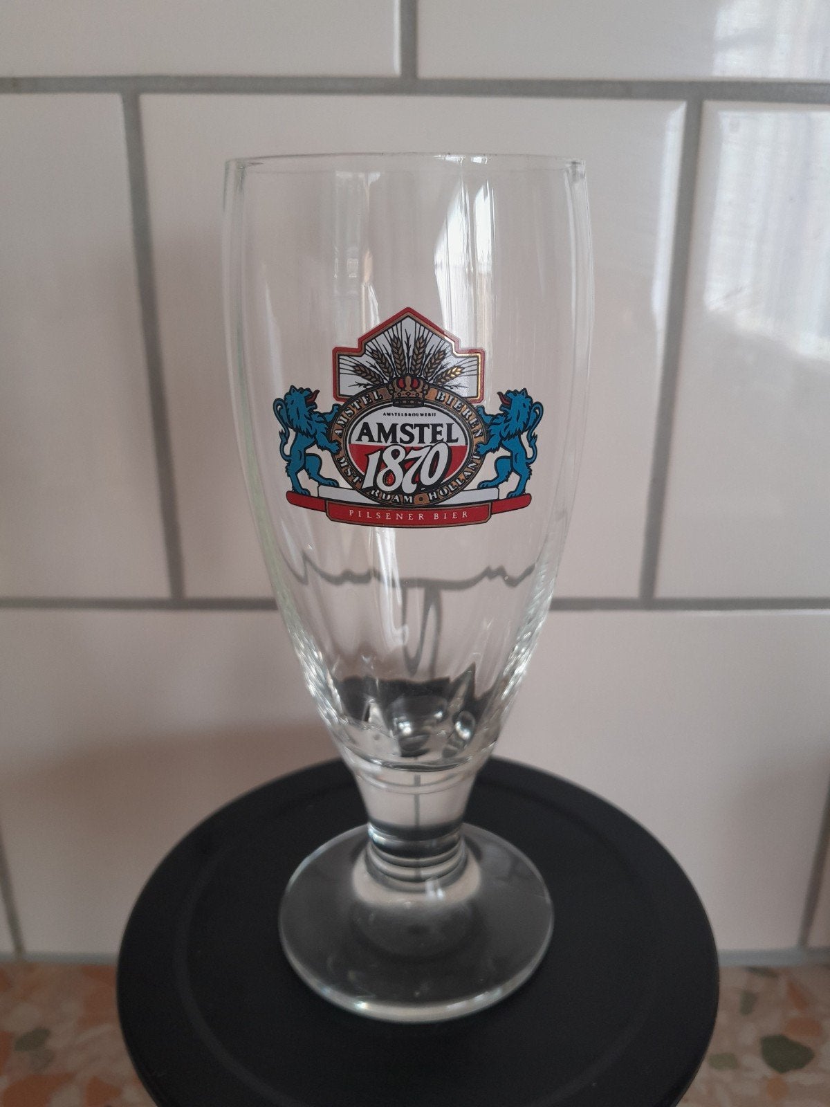 Amstel 1870 Pilsener Bierglas - Vintage, Ophalen, Zo goed als nieuw, Glas of Glazen, Amstel