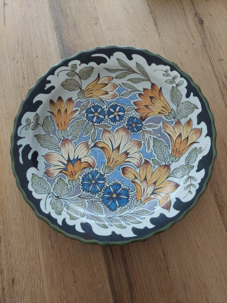 Gouds Plateel Schaal doorsnede 39 cm, Antiek en Kunst, Ophalen