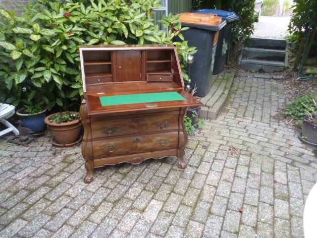 secretaire gevlamd hout  85 x45 x100 cm  IZgs, Ophalen, Zo goed als nieuw