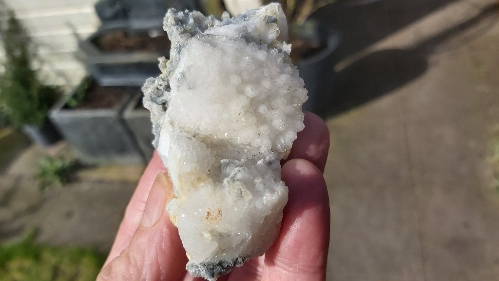 Ric12 Mooie Kwarts cluster op Fluoriet Fontsante Frankrijk, Ophalen of Verzenden, Mineraal