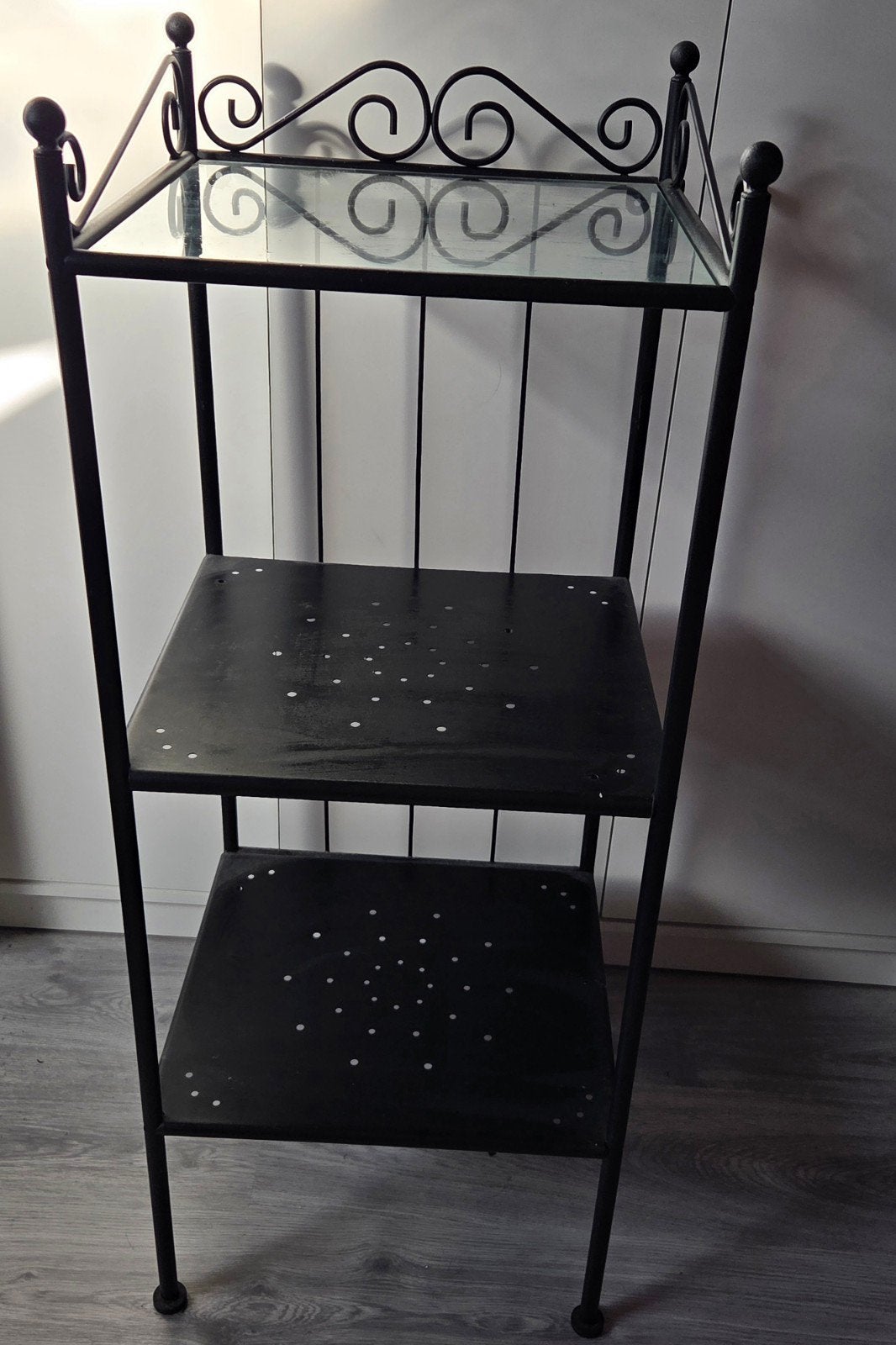 IKEA Rönnskär. Lage open Kast van Glas & Staal, Huis en Inrichting, Ophalen of Verzenden, Zo goed als nieuw