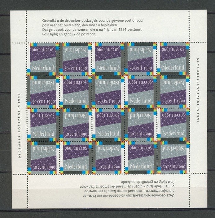 NVPH v1461  1990 Decemberzegels  k-48g jdu, Ophalen of Verzenden, Na 1940, Postfris