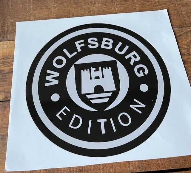 WOLFSBURG    sticker - B   +- 28 cm, Ophalen of Verzenden, Zo goed als nieuw, Auto's