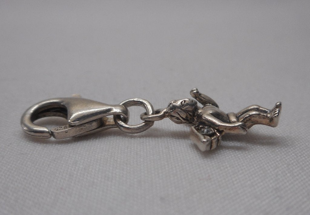 Zilveren afneembare hanger / bedel engeltje nr.1437, Overige merken, Verzenden, Zo goed als nieuw, 1 bedel