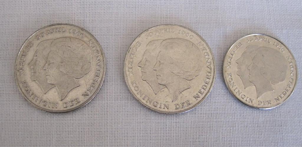 Munten, geld, gulden, rijksdaalders 1980, dubbele kop, Postzegels en Munten, Ophalen of Verzenden, Koningin Beatrix, 2½ gulden