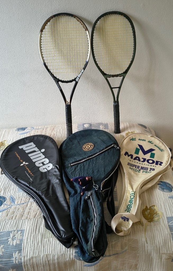 Vier tennisrackets te koop, Ophalen, Gebruikt, Racket, Prince