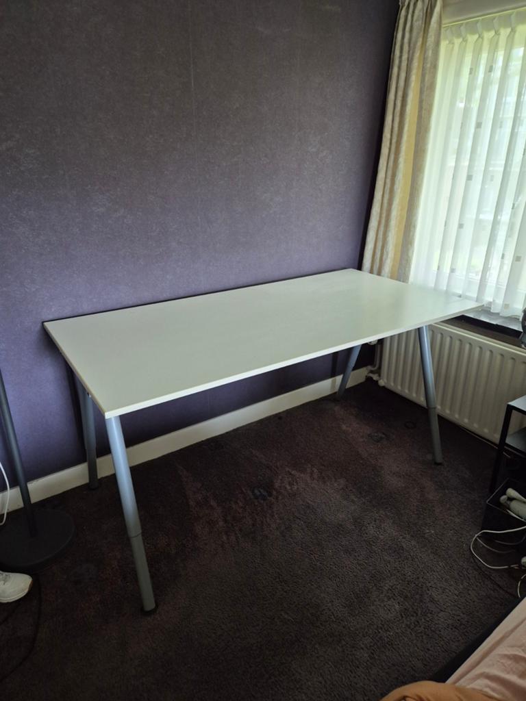 2x Ikea Galant wit 160x80, Ophalen, 160 cm, Gebruikt, In hoogte verstelbaar