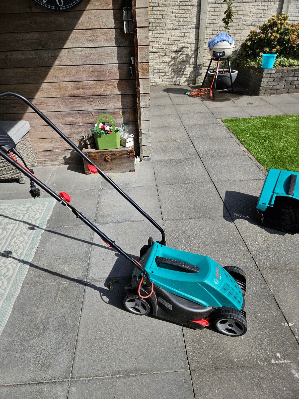 Bosch ARM 32 elektrische grasmaaier met opvangbak, Ophalen, Cirkelmaaier, Gebruikt, Elektrische grasmaaier