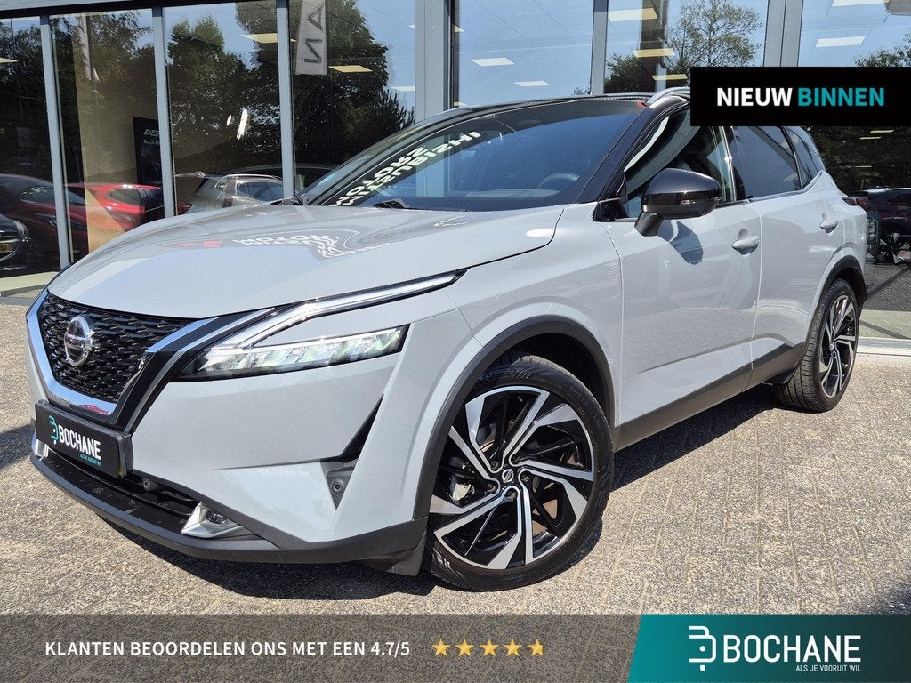 Nissan Qashqai 1.3 MHEV Xtronic Tekna Plus | Bose | Panorama, Met garantie (alle), Leder, Qashqai, 725 kg