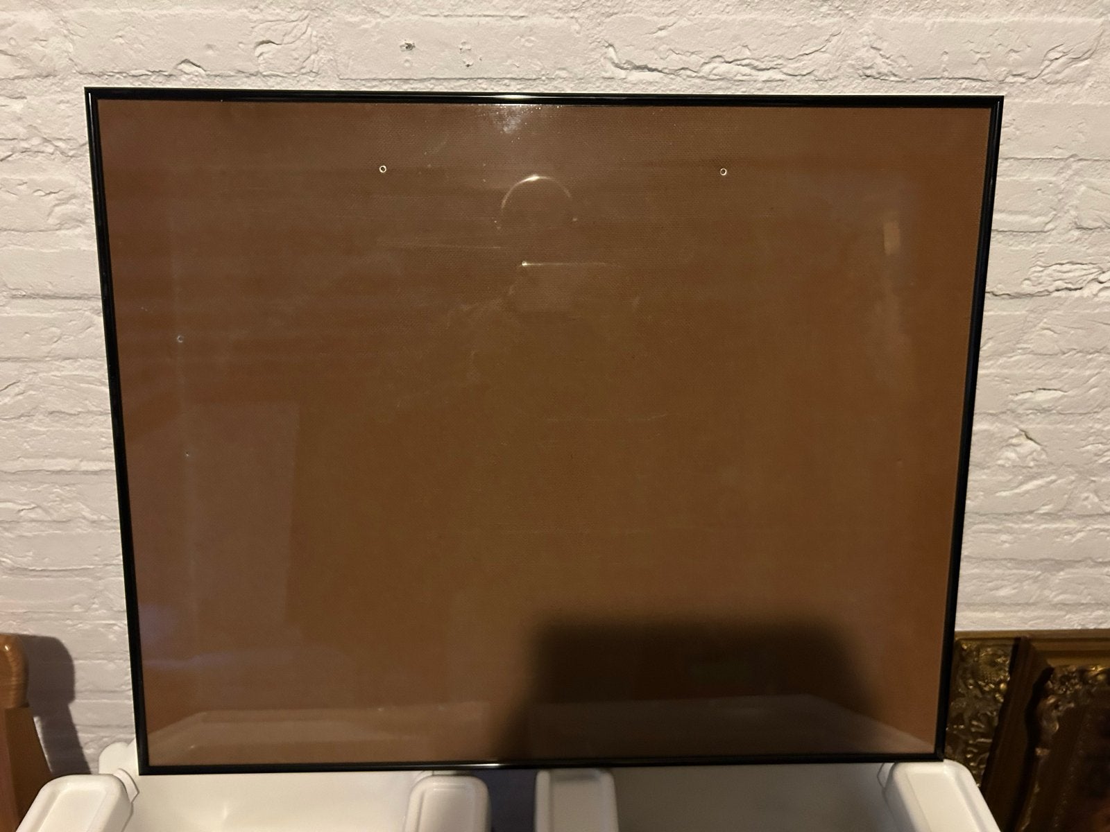 Zwarte fotolijst met glas, 70x50 c, Ophalen, Kunststof, Gebruikt, Fotolijst