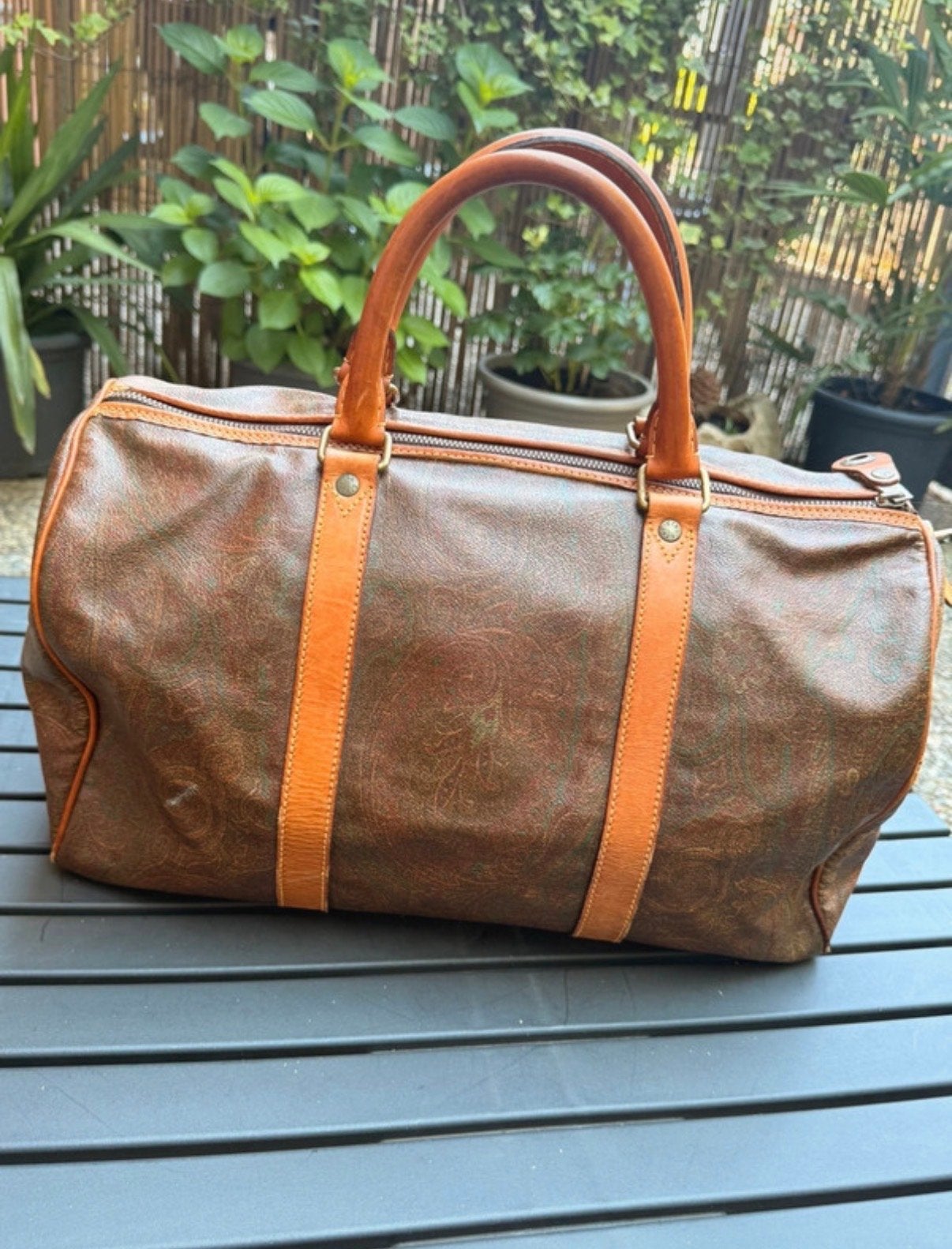 Etro Boston tas, 40 tot 60 cm, Gebruikt, 20 tot 30 cm, Bruin