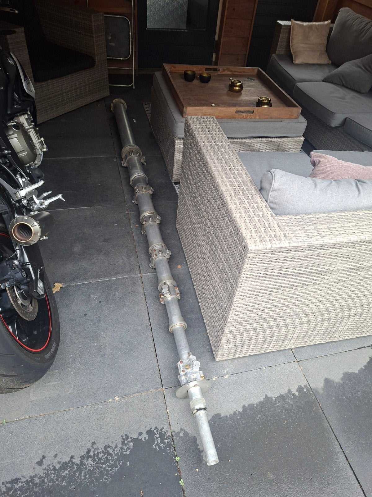 Pomp mast op lucht bieden na waarde 7meter, Afvoer, 6 meter of meer, Aluminium, Ophalen of Verzenden