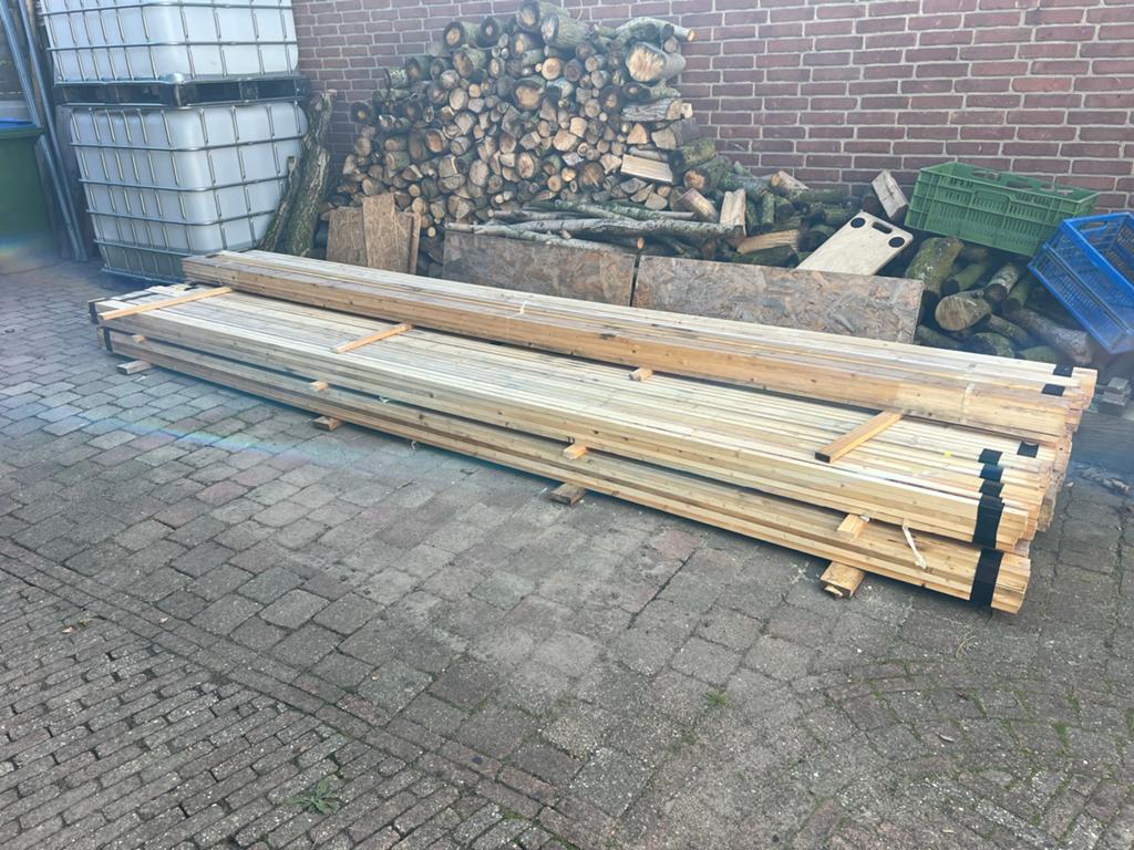 Bos panlatten/rachels 22x30x4200, Ophalen, Minder dan 25 mm, Nieuw, Plank