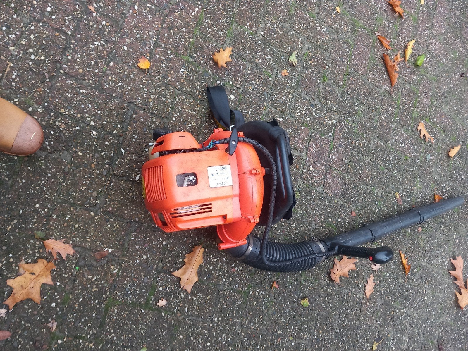 bladblazer benzon tools., Ophalen, Benzine, Gebruikt, Ruggedragen
