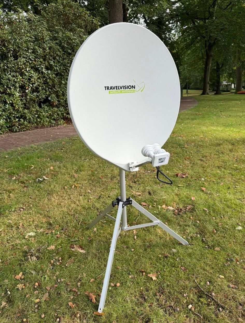 Travel vision R7 schotel, Audio, Tv en Foto, Schotelantennes, Ophalen, Zo goed als nieuw, (Schotel)antenne, Overige merken