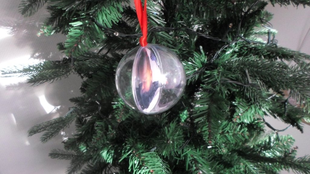 foto kerstbal, Ophalen of Verzenden, Gebruikt