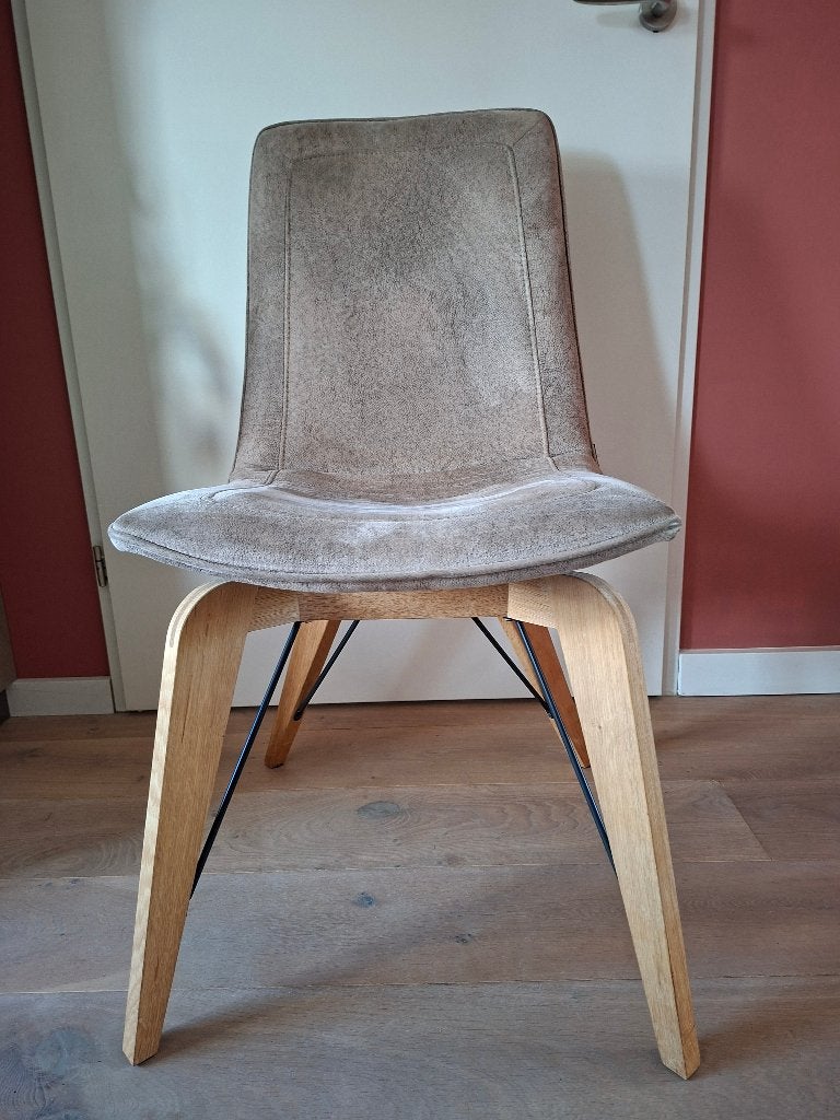 4 eetkamerstoelen Henders & Hazel (+ 1 gratis!), Ophalen, Gebruikt, Bruin, Vier