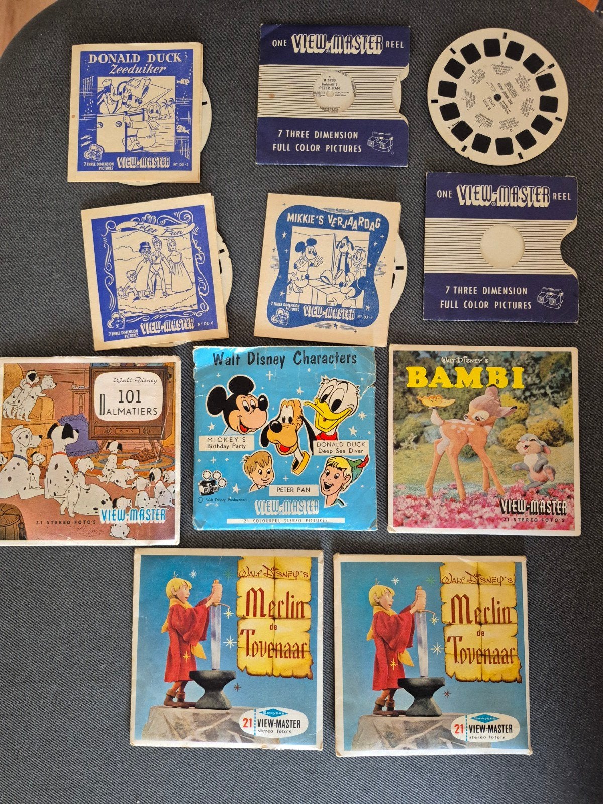 Grote collectie View-Master reels - Disney, Winnetou, Batman, Ophalen of Verzenden
