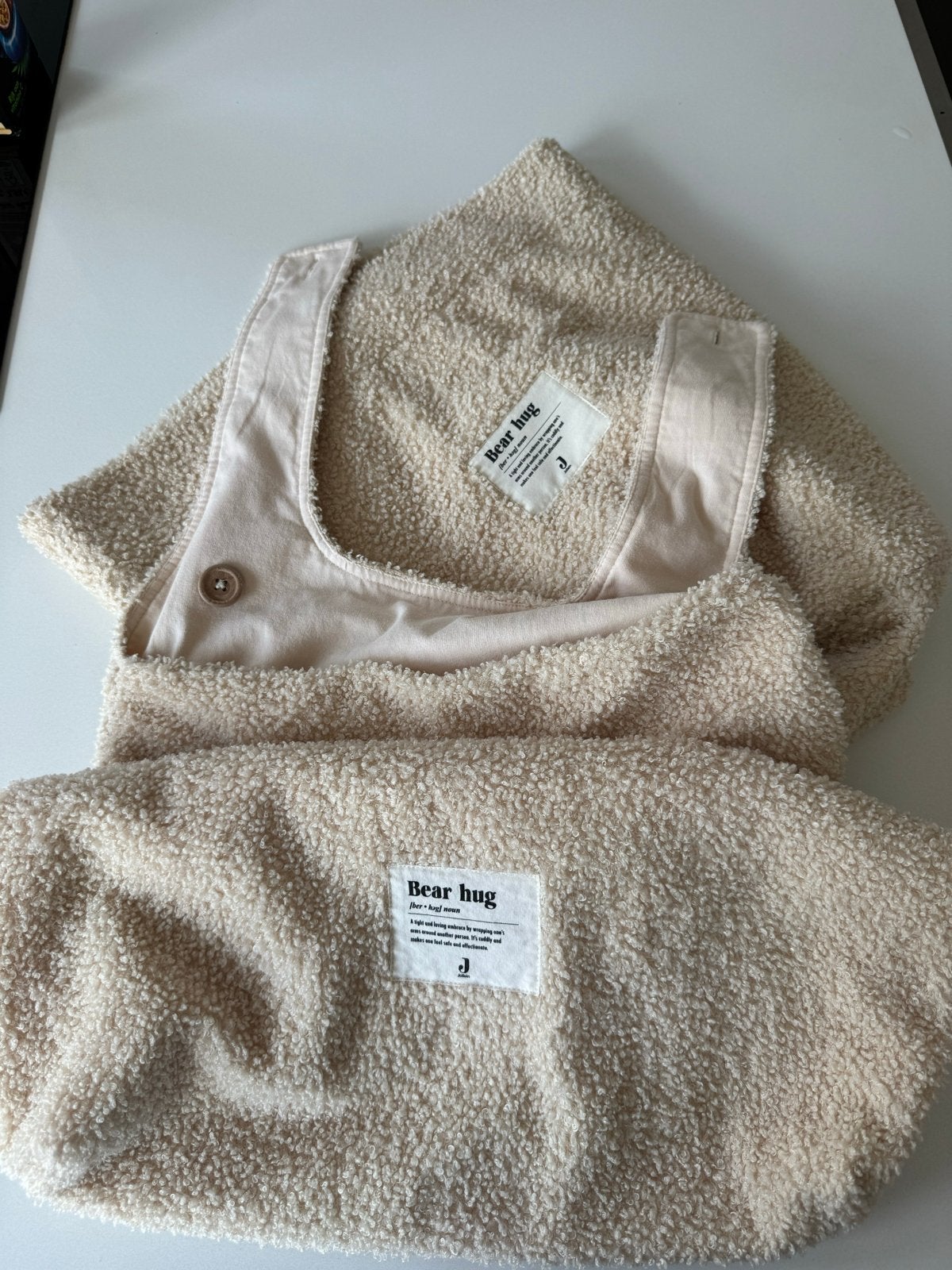 Jollein Bear Hug boxzak en speelgoedzak- Crème, Kinderen en Baby's, Ophalen of Verzenden, Gebruikt