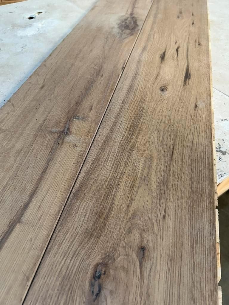 Prachtige eiken multivloer rustiek wit geolied 41,3 m2, Parket, 75 m² of meer, Wit, Ophalen of Verzenden