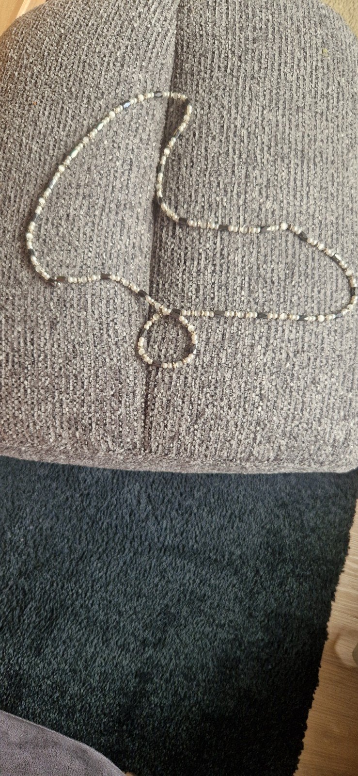 Magneet ketting / armband - Zwart en wit, Overige materialen, Gebruikt, Wit, Ophalen of Verzenden