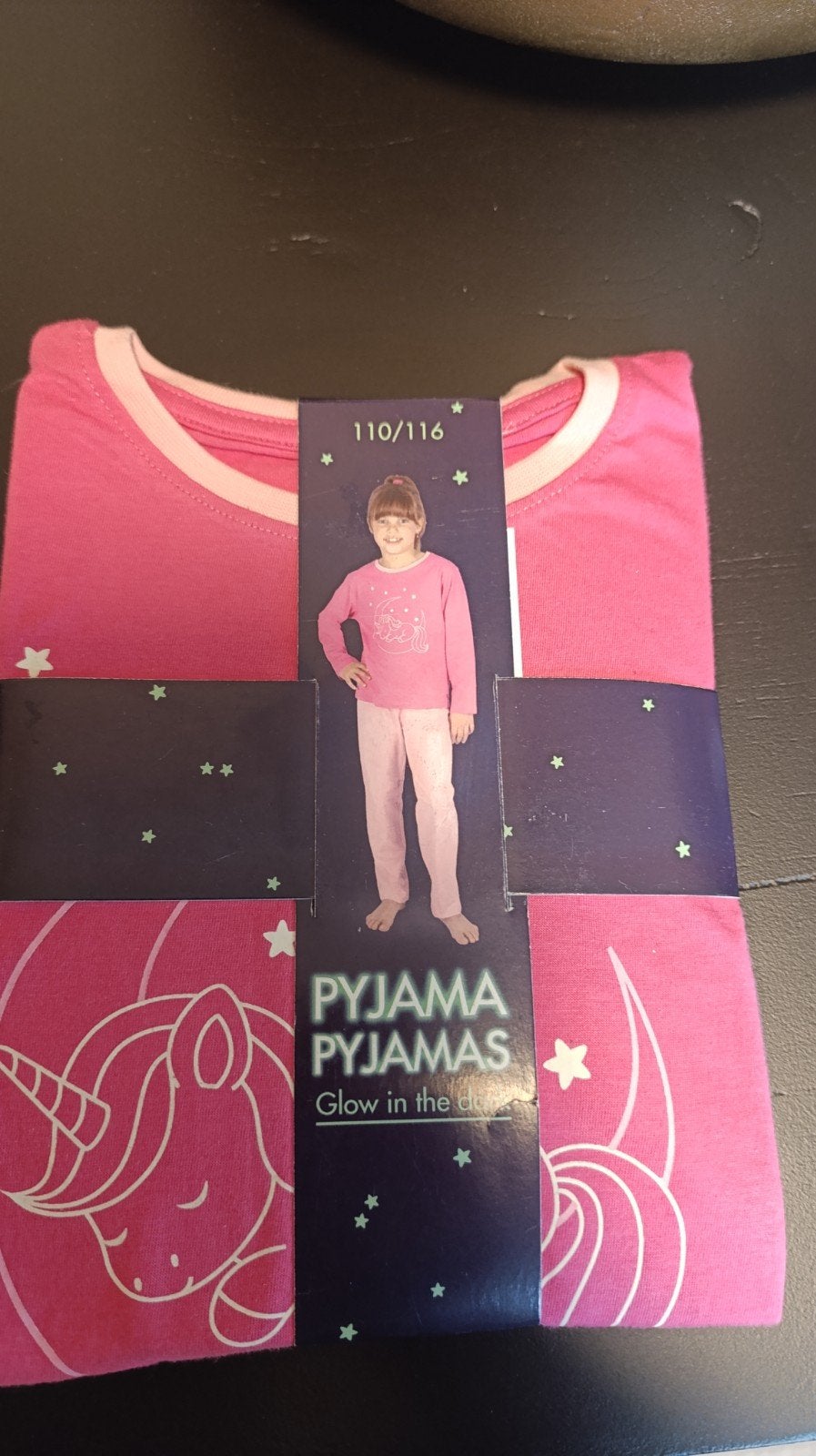 Nieuwe Pyjama Meisjes Glow in the Dark Eenhoorn Maat 110/116, Ophalen of Verzenden