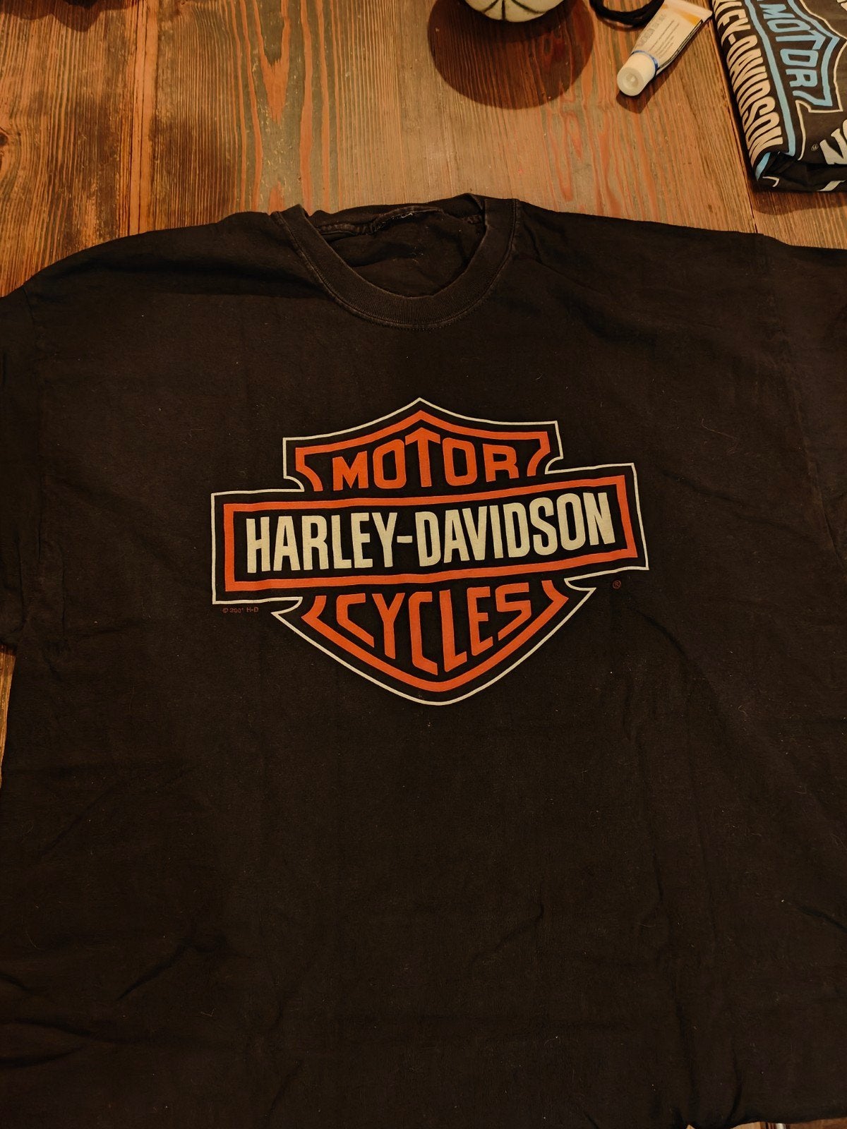 Vintage Harley-Davidson T-shirt  maat XL, Zwart, Overige maten, Ophalen of Verzenden, Gedragen