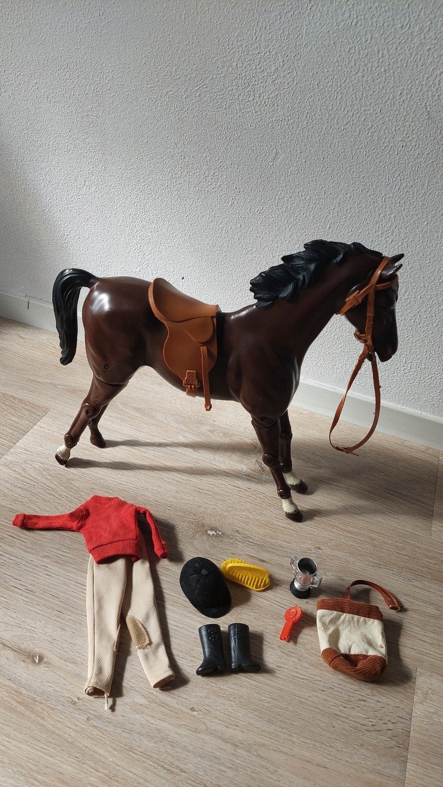 Vintage Sindy Pedigree Paard met Ruiter Toebehoren, Ophalen, Gebruikt
