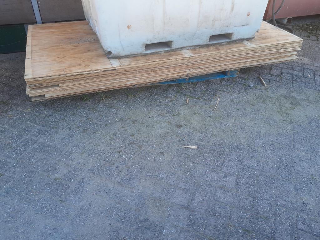 Underlayment plaat hout 18mm., Doe-het-zelf en Verbouw, Platen en Panelen, Ophalen of Verzenden, Gebruikt, Hout