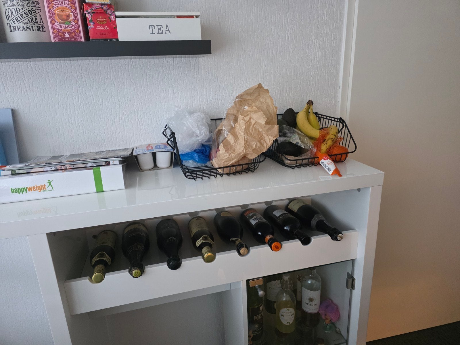 Bartafel Hoogglans wit, Huis en Inrichting, Ophalen, Rechthoekig, 50 tot 100 cm