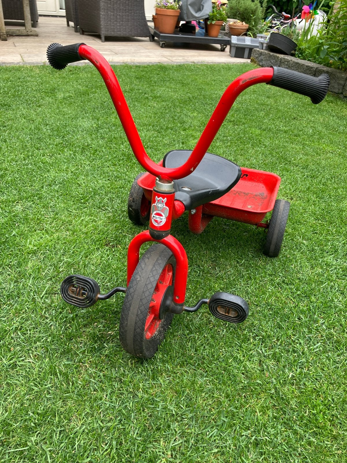 Winther Viking driewieler met bakje - rood, Ophalen, Gebruikt, Overige typen