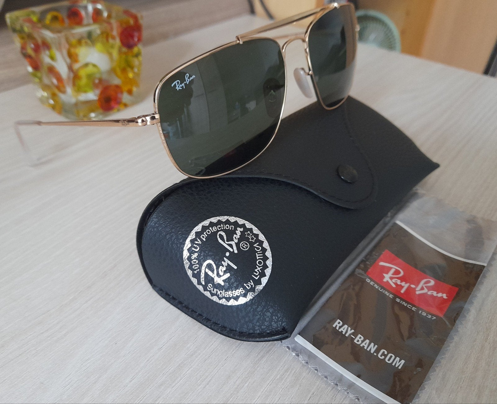 Ray ban zonnebril RB3560 Colonel 61-17, Ophalen, Zonnebril, Overige kleuren, Zo goed als nieuw