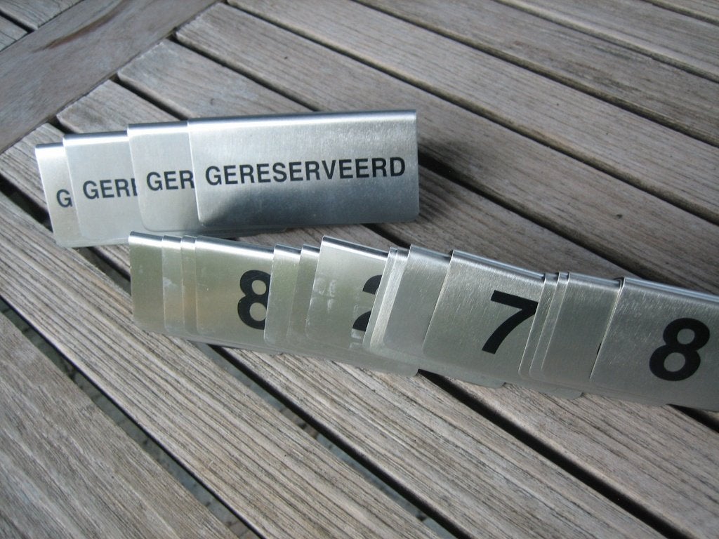 Tafel nummering, Ophalen of Verzenden, Zo goed als nieuw, Meerdere plaatjes