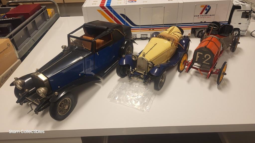 3 x Pocher Rolls-Royce Phantom, Alfa Romeo 8c 2300, Fiat F2, Hobby en Vrije tijd, Ophalen, Gebruikt, Auto