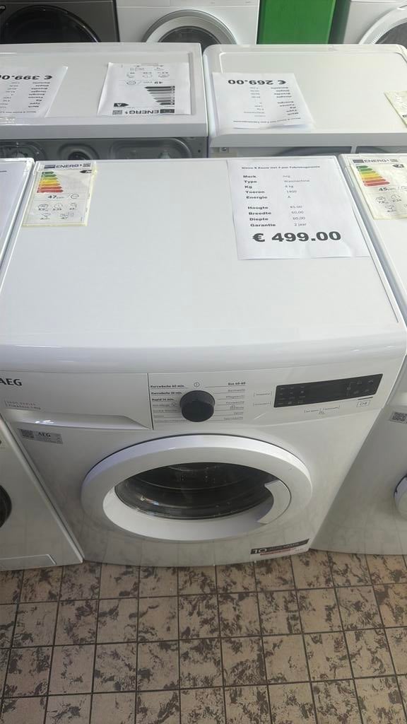 Wasmachine aeg 8 kg nieuw 1400 toeren, Ophalen, Minder dan 85 cm, 8 tot 10 kg, Nieuw