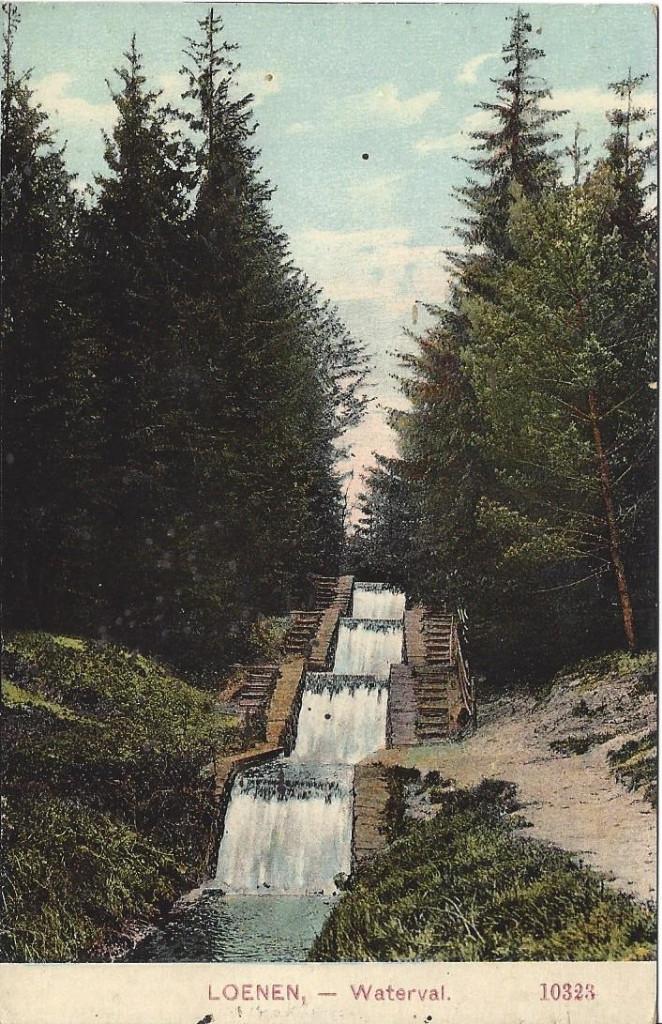 Loenen (Gld.) Waterval, gelopen 1908. Uitg. Nauta 10323, Ophalen of Verzenden, Voor 1920, Gelopen, Gelderland