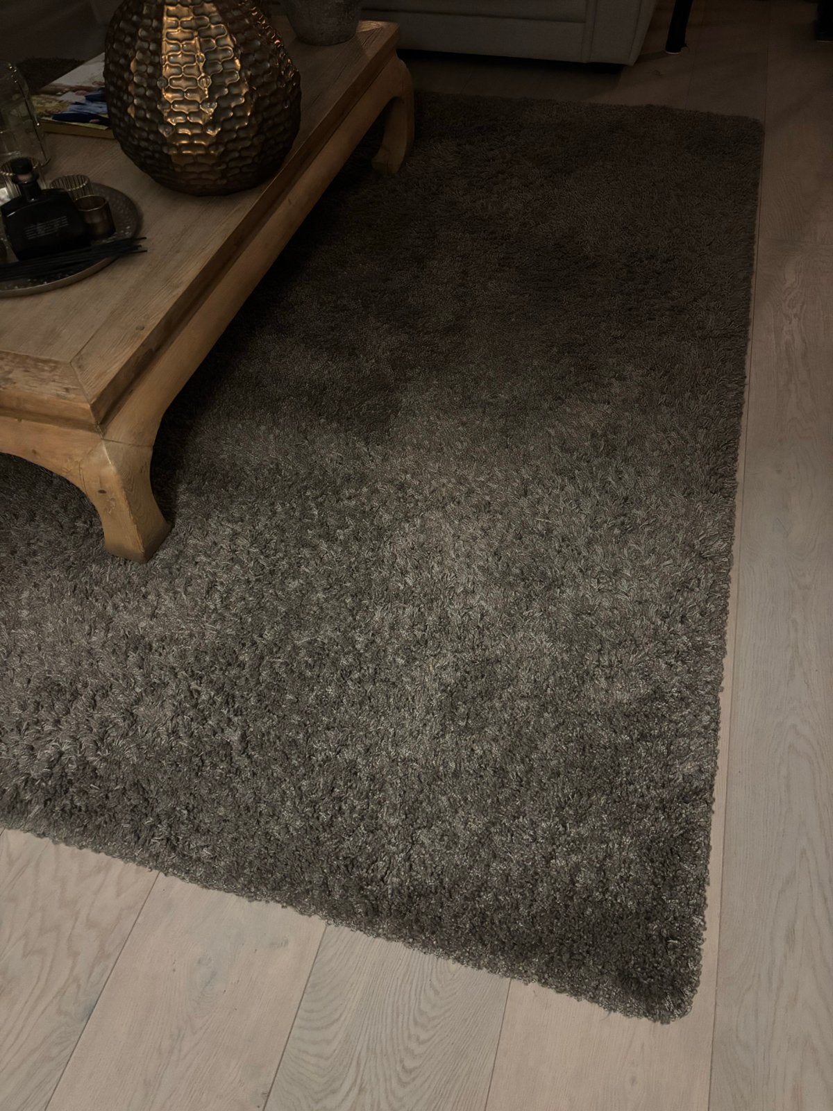 Hoogpolig vloerkleed bruin 3x3 meter, zo goed als nieuw, Bruin, Vierkant, Ophalen of Verzenden, Zo goed als nieuw